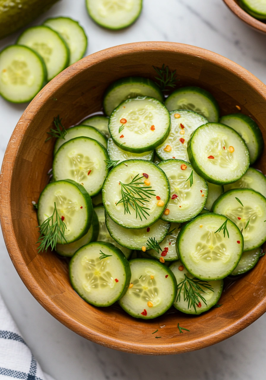 Pickle Juice Cucumber Salad - tertiary view
